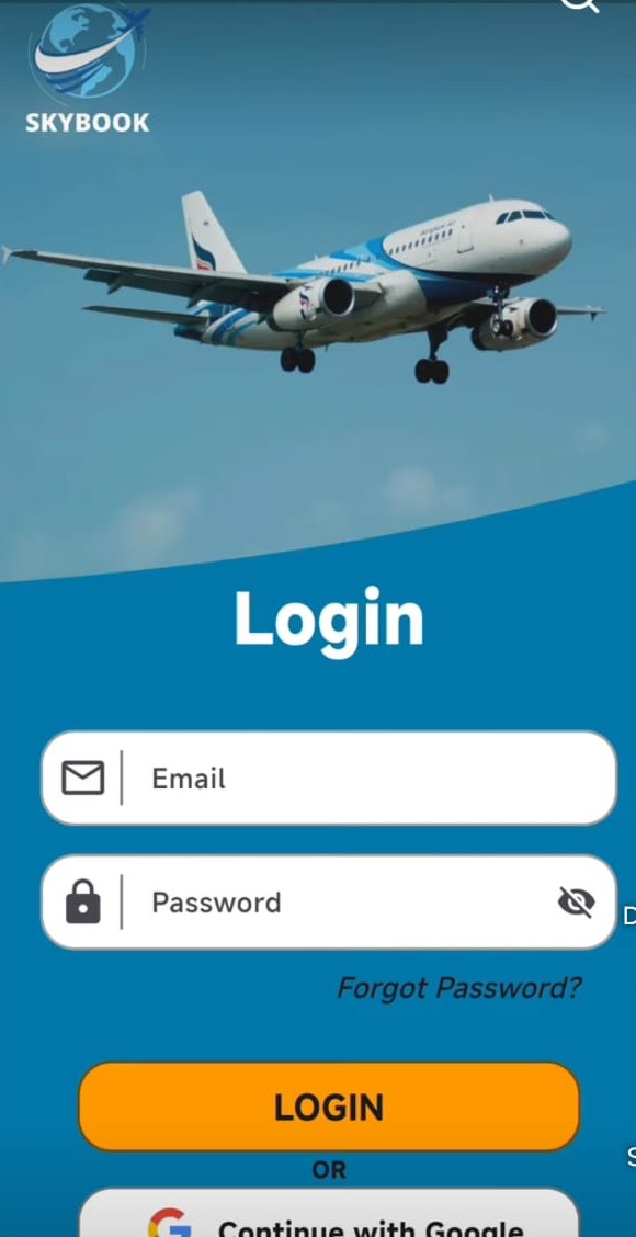SkyBook — Flight Search & Booking App, screenshot 1